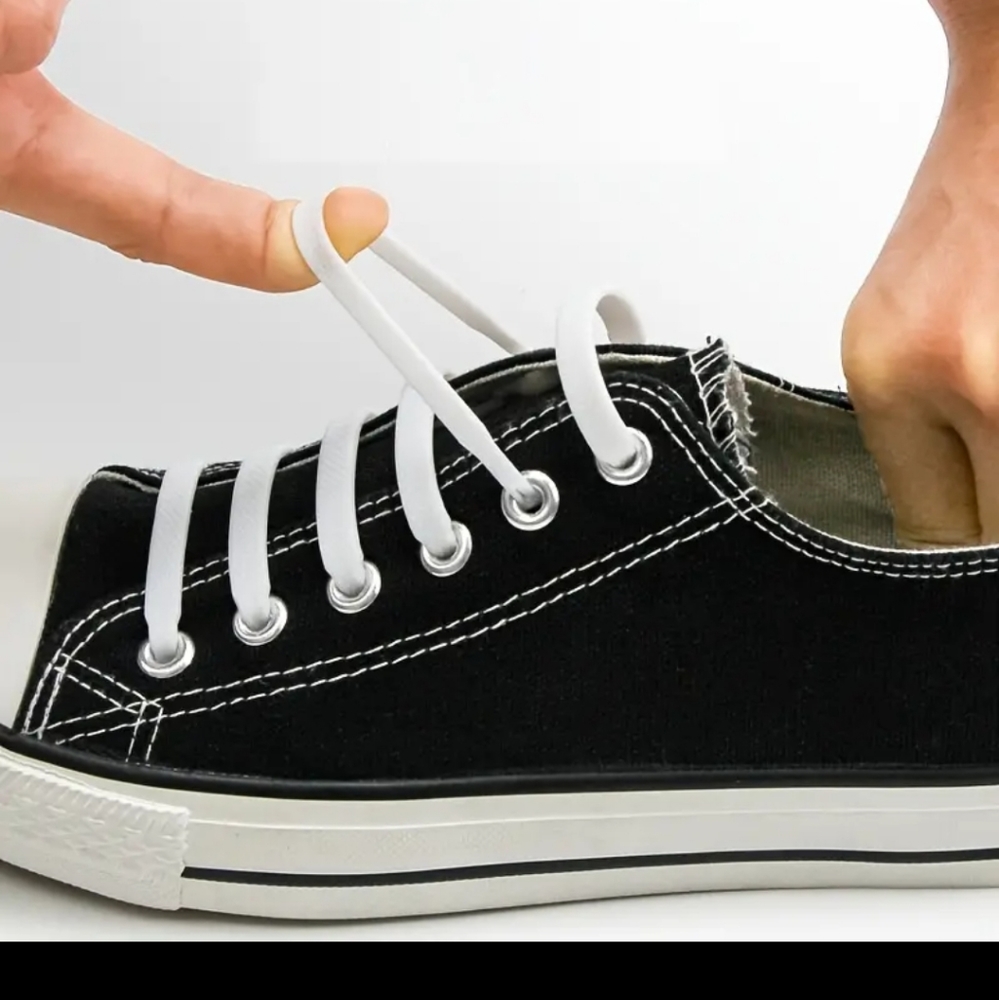 1 Pack Blue Creative No-Tie Shoelaces - Lazy Man's Dream Come True.